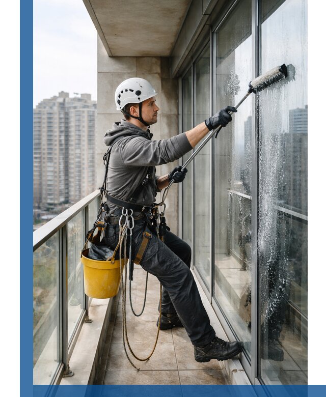 Профессиональная мойка балконного остекления в Устях-Лабинске