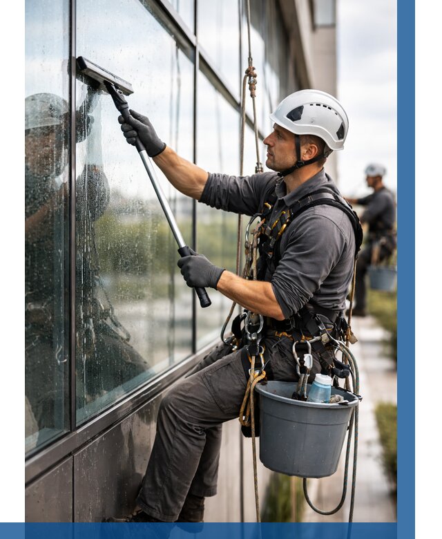 Мойка стеклянных фасадов в Устях-Лабинске от 204 р. | ВЫСОТНИК-Улб