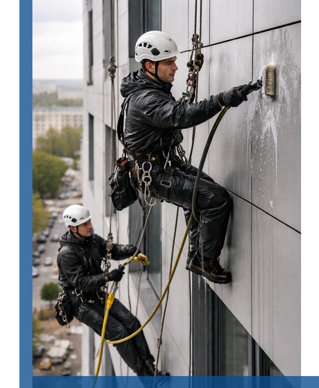 Профессиональная мойка фасада из композита в Устях-Лабинске