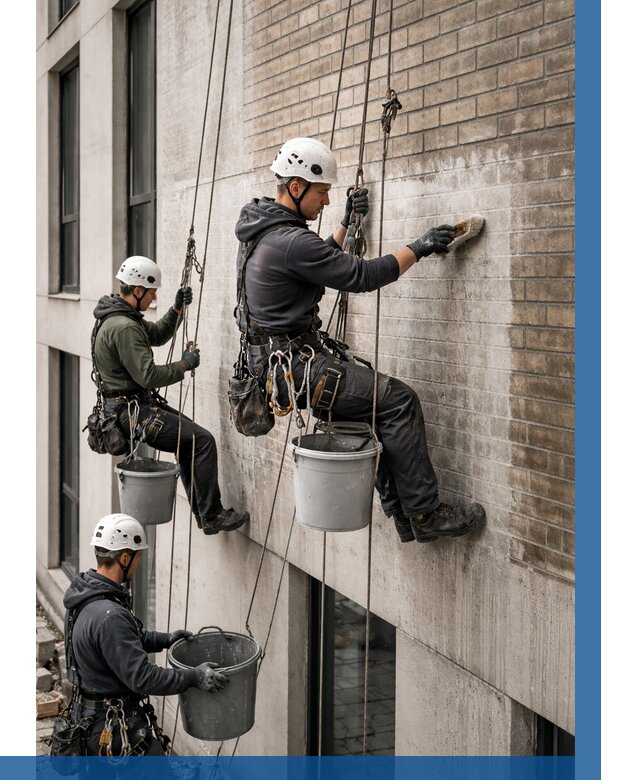 Удаление высолов с фасада в Устях-Лабинске от 255 р. | ВЫСОТНИК-Улб