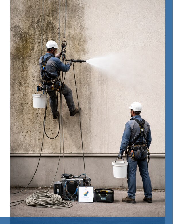 Очистка фасада от плесени в Устях-Лабинске от 306 р. | ВЫСОТНИК-Улб