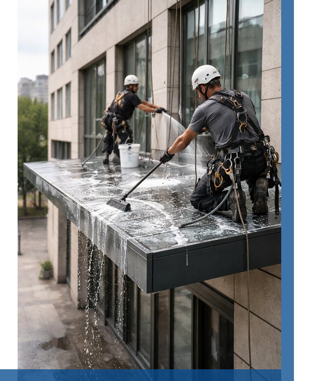 Мойка козырьков и навесов в Устях-Лабинске от 3576 р. | ВЫСОТНИК-Улб