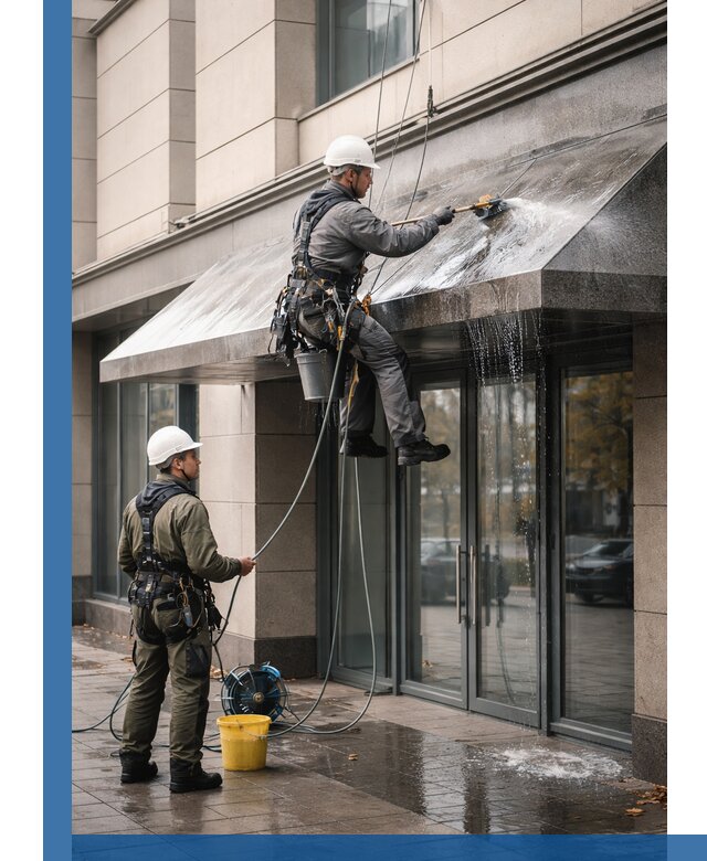 Профессиональная мойка козырьков и навесов в Устях-Лабинске