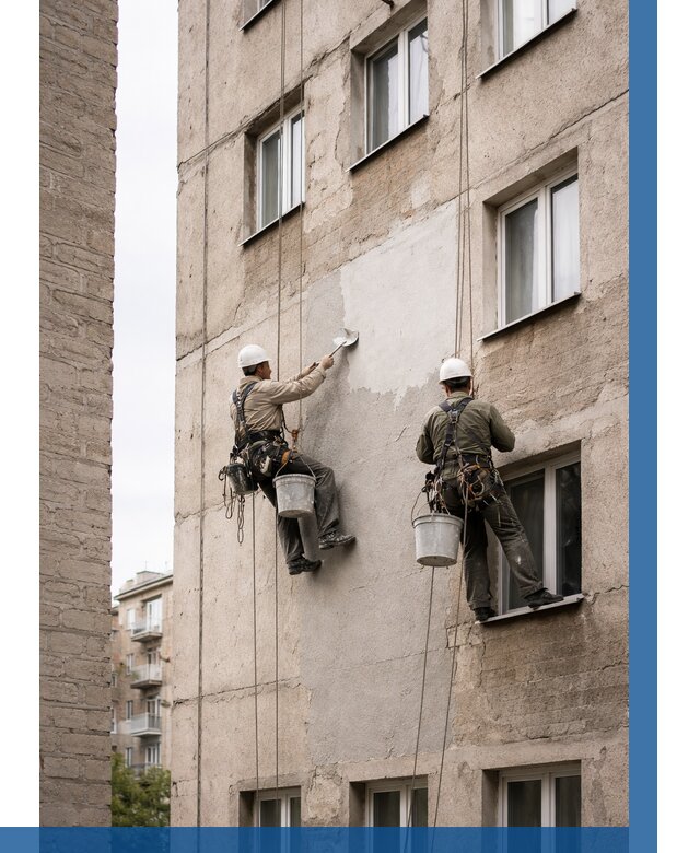 Косметический ремонт фасада в Устях-Лабинске от 1124 р. | ВЫСОТНИК-Улб