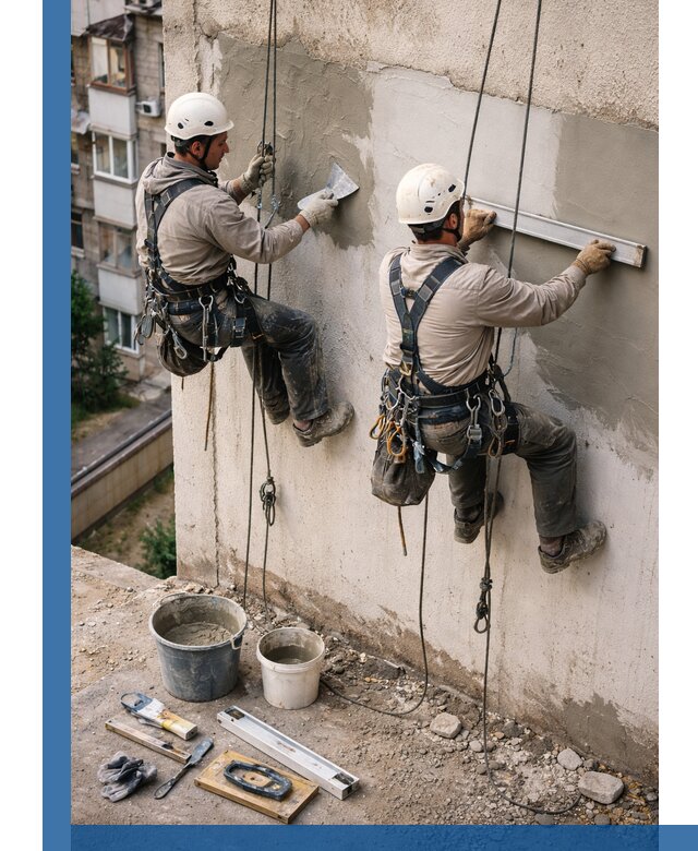 Комплексный ремонт штукатурного фасада с гарантией в Устях-Лабинске