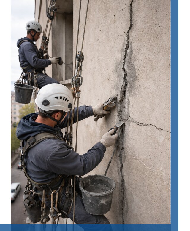 Заделка трещин на фасаде в Устях-Лабинске от 919 р. | ВЫСОТНИК-Улб