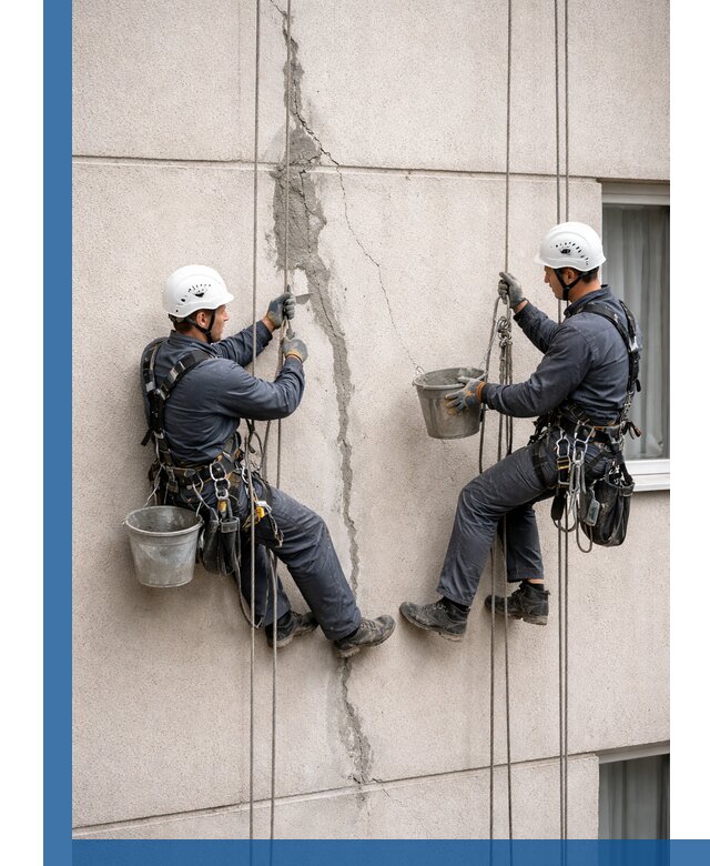 Заделка трещин на фасаде в Устях-Лабинске с гарантийным ремонтом