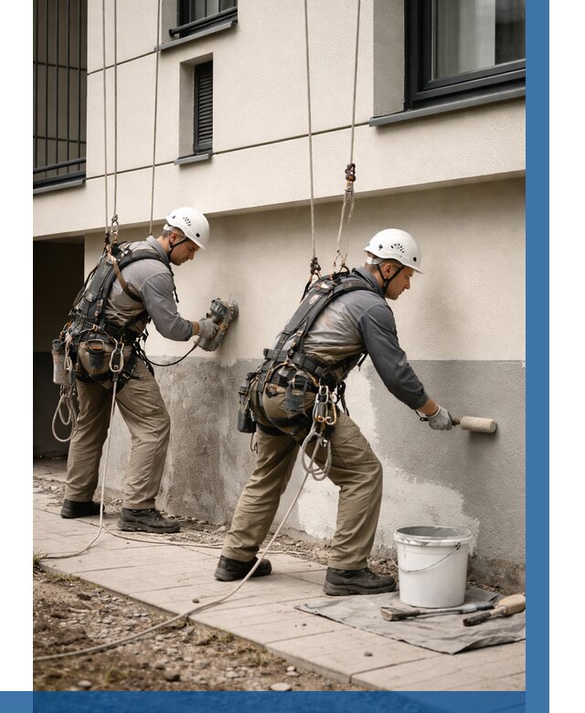 Окраска цоколя здания в Устях-Лабинске от 460 р. под ключ | ВЫСОТНИК-Улб