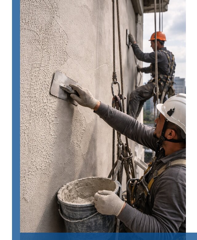 Декоративная штукатурка фасада с утеплением и защитой в Устях-Лабинске