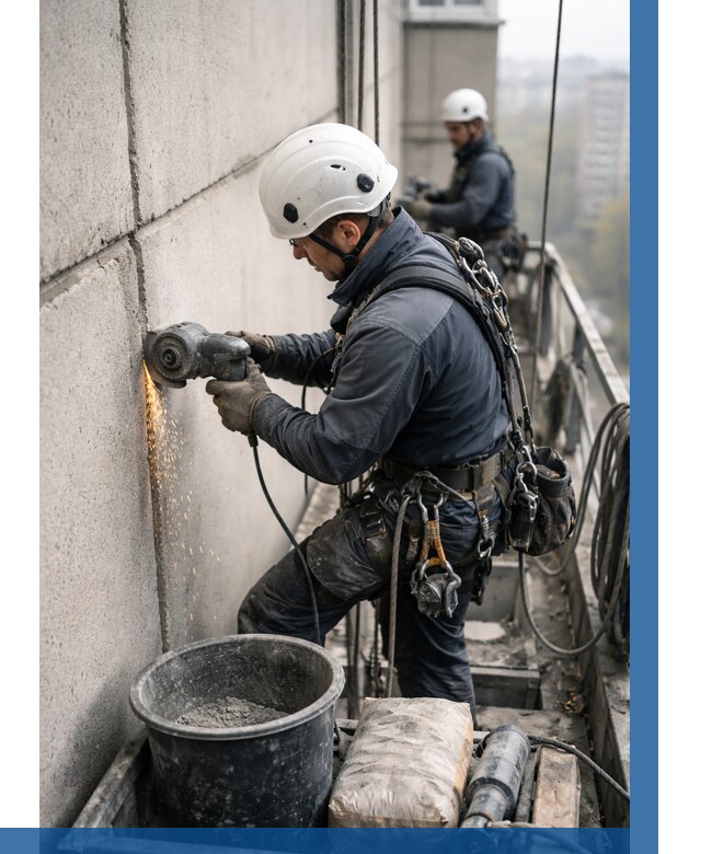 Штробление межпанельных швов в Устях-Лабинске от 1226 р. | ВЫСОТНИК-Улб