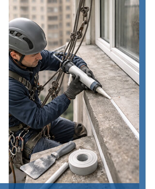 Герметизация балконного козырька в Устях-Лабинске от 4597 р. | ВЫСОТНИК-Улб