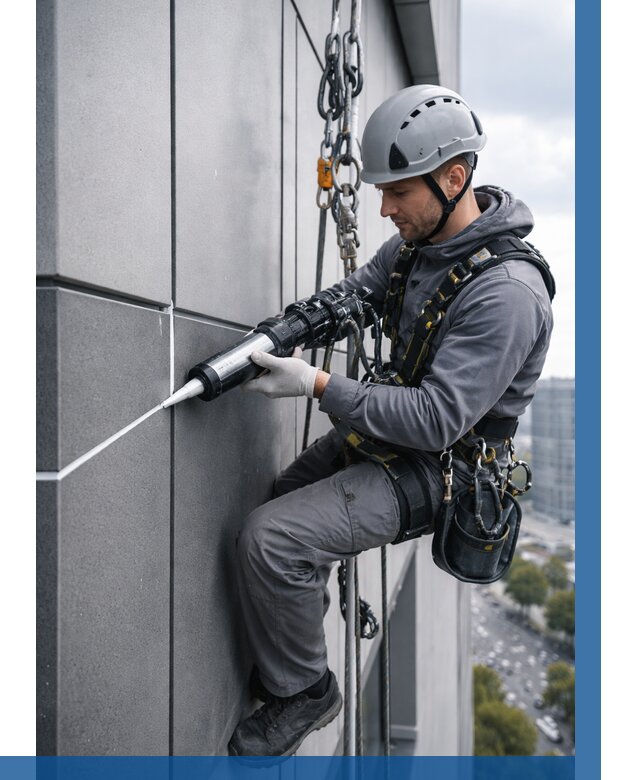 Герметизация стыков фасадных панелей в Устях-Лабинске от 6640 р.| ВЫСОТНИК-Улб