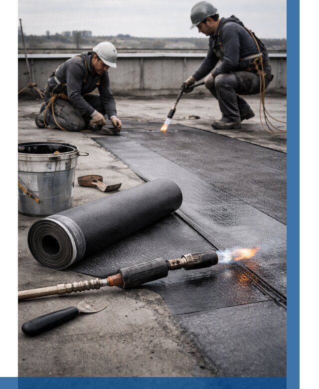 Ремонт рулонной кровли в Устях-Лабинске от 664 р. | ВЫСОТНИК-Улб