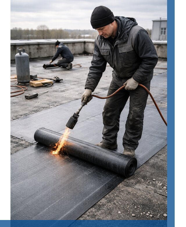 Ремонт наплавляемой кровли в Устях-Лабинске от 715 р. | ВЫСОТНИК-Улб