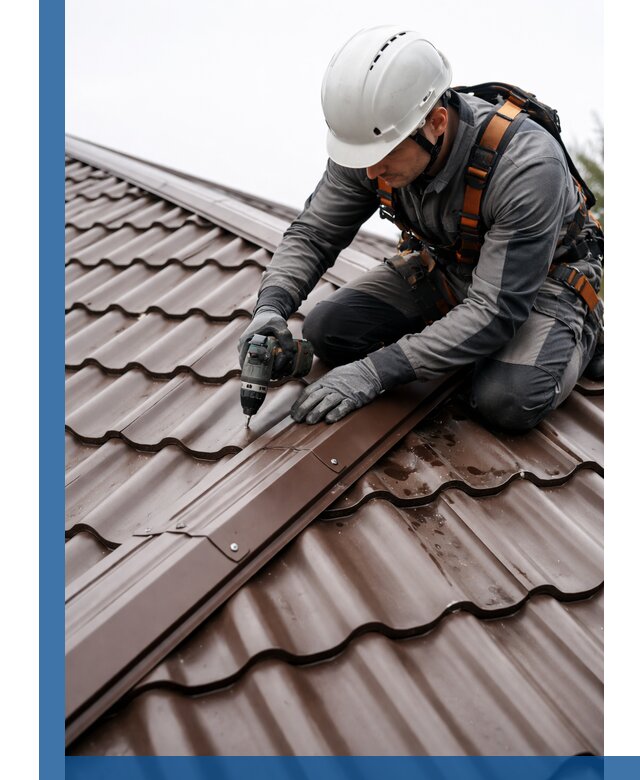 Ремонт металлочерепицы на крыше в Устях-Лабинске профессионально