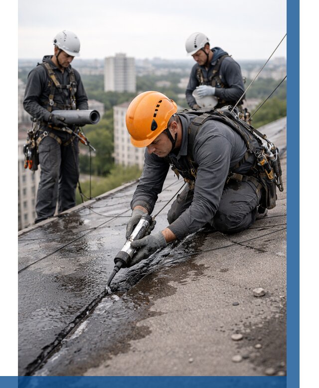 Устранение протечек кровли в Устях-Лабинске от 12259 р. | ВЫСОТНИК-Улб