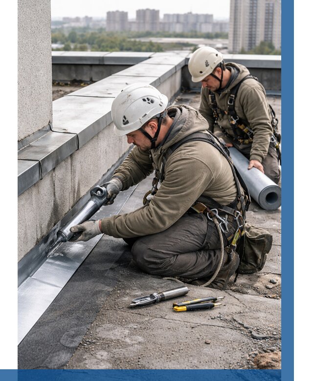 Ремонт кровельных примыканий в Устях-Лабинске от 1226 р. | ВЫСОТНИК-Улб