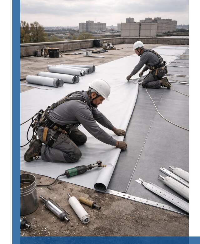 Монтаж мембранной кровли в Устях-Лабинске для промышленных зданий