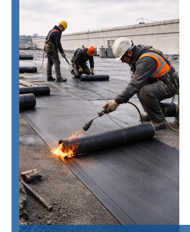 Монтаж наплавляемой кровли в Устях-Лабинске профессионально