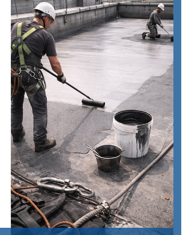 Гидроизоляция кровли жидкой резиной в Устях-Лабинске от 511 р. | ВЫСОТНИК-Улб