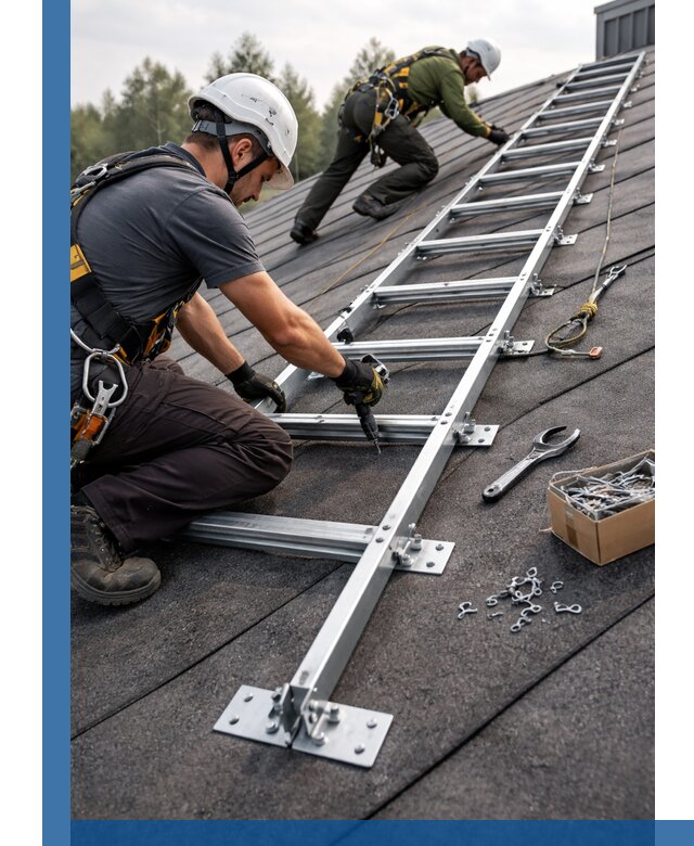 Профессиональный монтаж кровельной лестницы в Устях-Лабинске под ключ