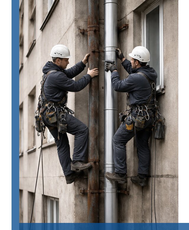 Замена водосточных труб в Устях-Лабинске: монтаж и демонтаж под ключ