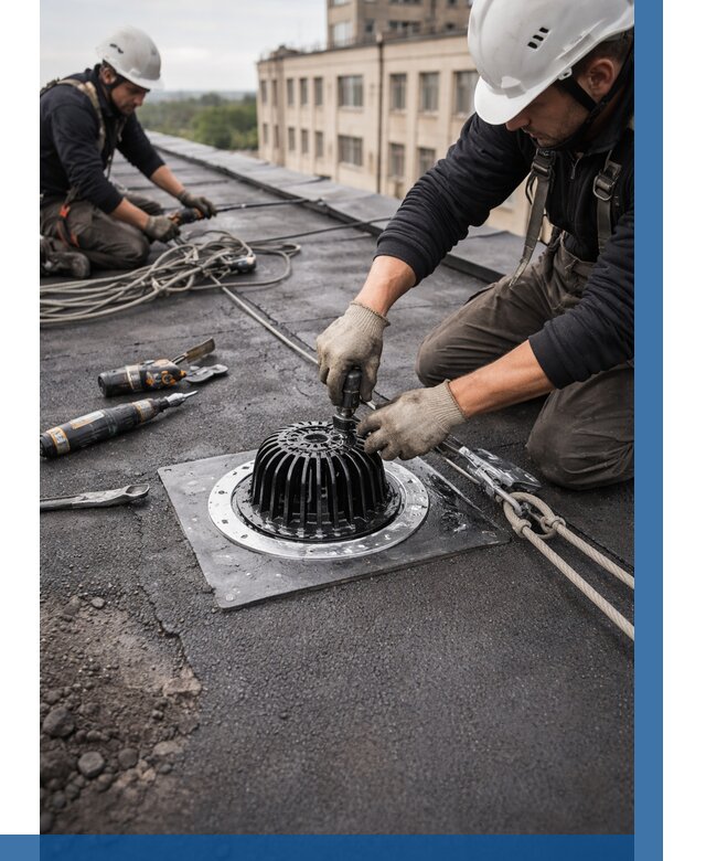 Установка водосточных воронок в Устях-Лабинске цена от 3576 р. | ВЫСОТНИК-Улб