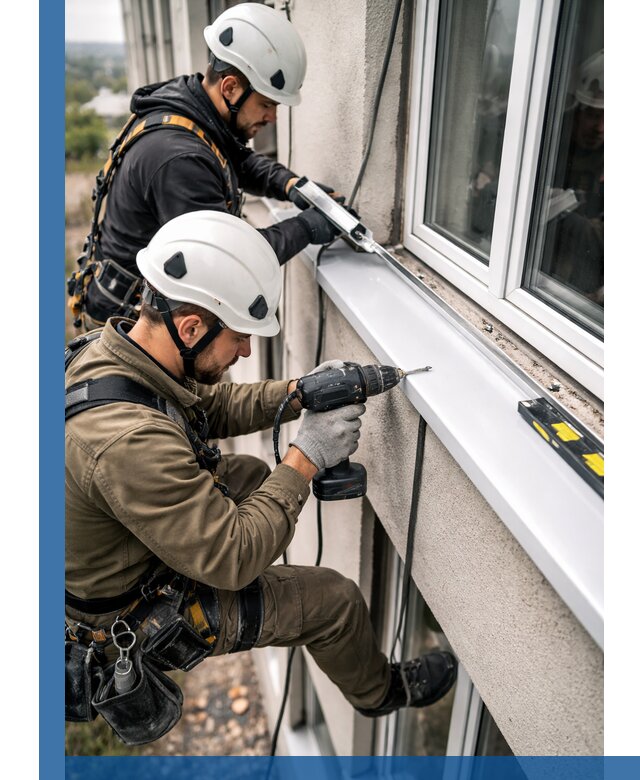 Профессиональный монтаж оконных отливов и отведения воды в Устях-Лабинске