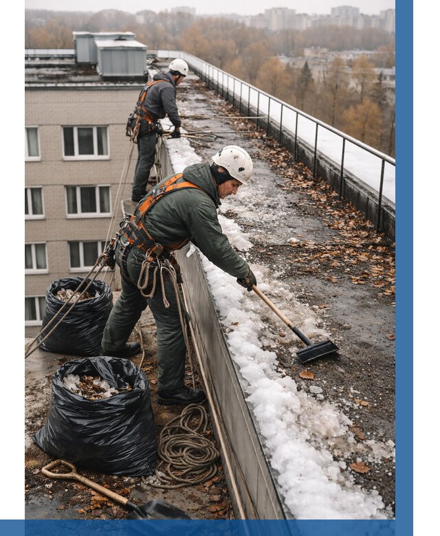 Очистка кровли по периметру в Устях-Лабинске от 562 р. | ВЫСОТНИК-Улб