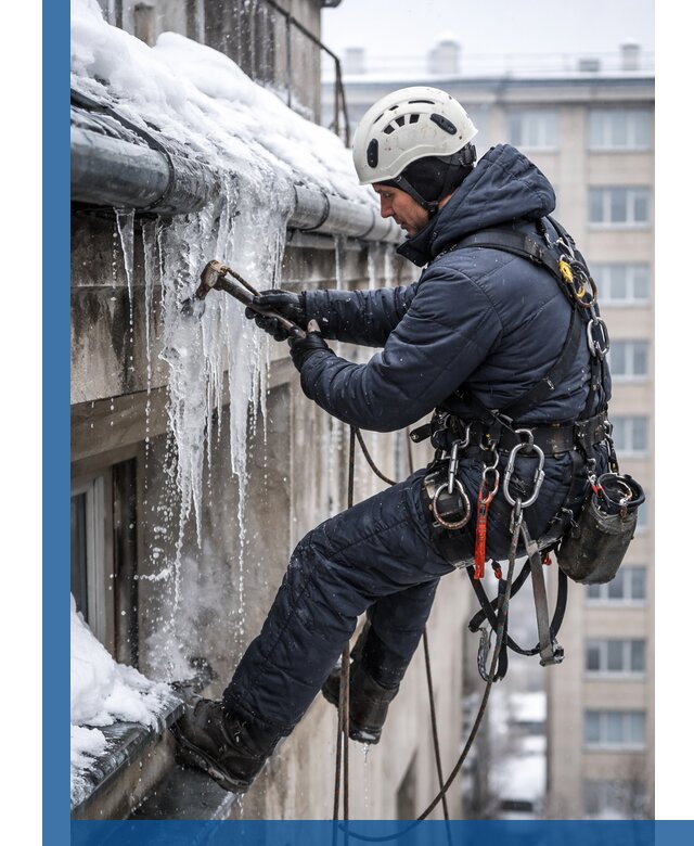 Удаление наледи и чистка водостоков в Устях-Лабинске оперативно и безопасно