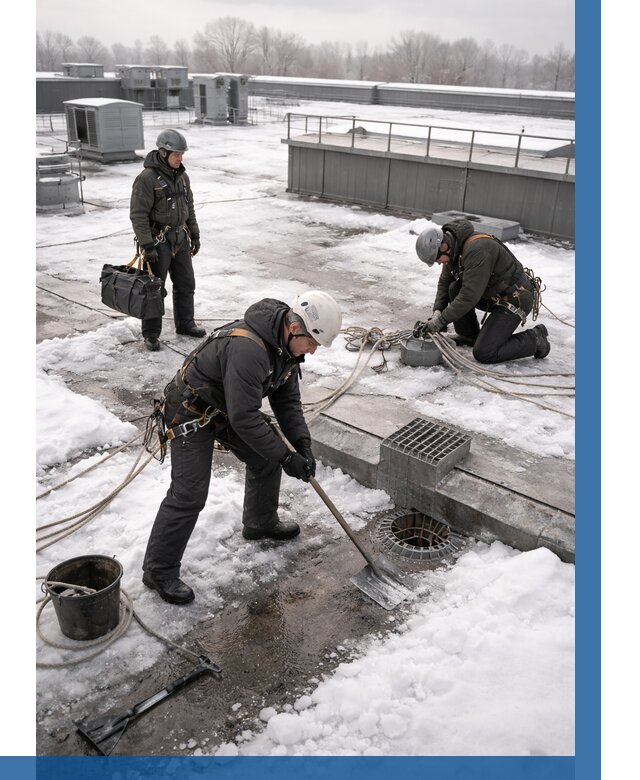 Абонентское обслуживание кровли зимой в Устях-Лабинске от 8173 р. | ВЫСОТНИК-Улб