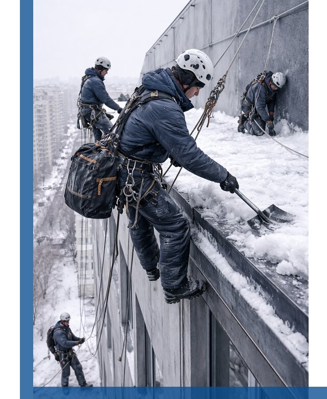 Абонентское обслуживание кровли зимой в Устях-Лабинске регулярный уход