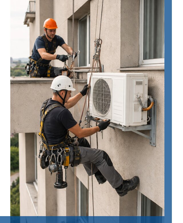 Монтаж внешнего блока кондиционера в Устях-Лабинске от 6640 р. | ВЫСОТНИК-Улб