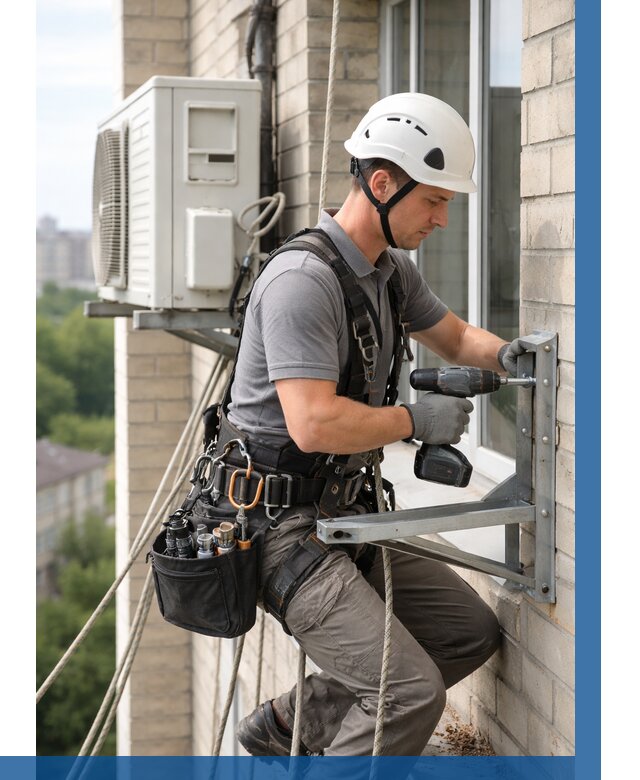 Установка кронштейнов кондиционера в Устях-Лабинске от 3576 р. | ВЫСОТНИК-Улб