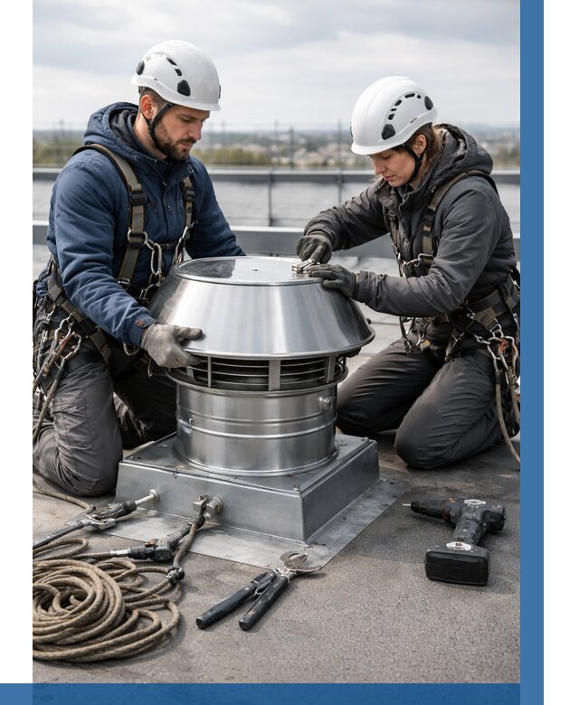 Установка дефлекторов на кровле в Устях-Лабинске от 4597 р. | ВЫСОТНИК-Улб