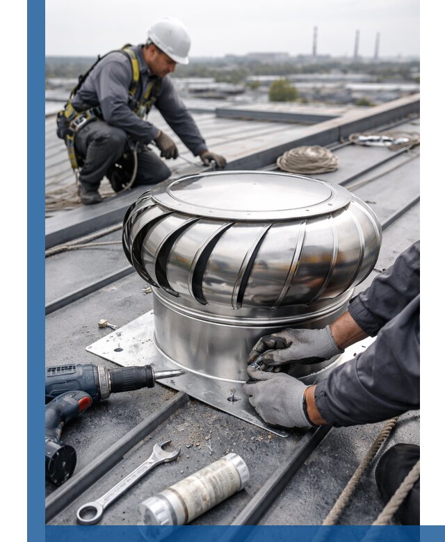 Установка дефлекторов на кровле в Устях-Лабинске профессионально