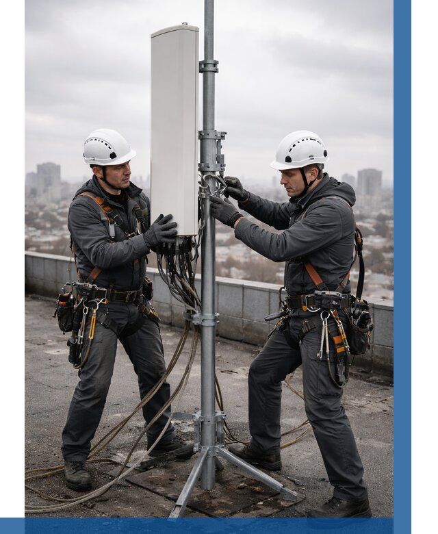 Монтаж антенн связи на крыше в Устях-Лабинске от 8684 р. | ВЫСОТНИК-Улб