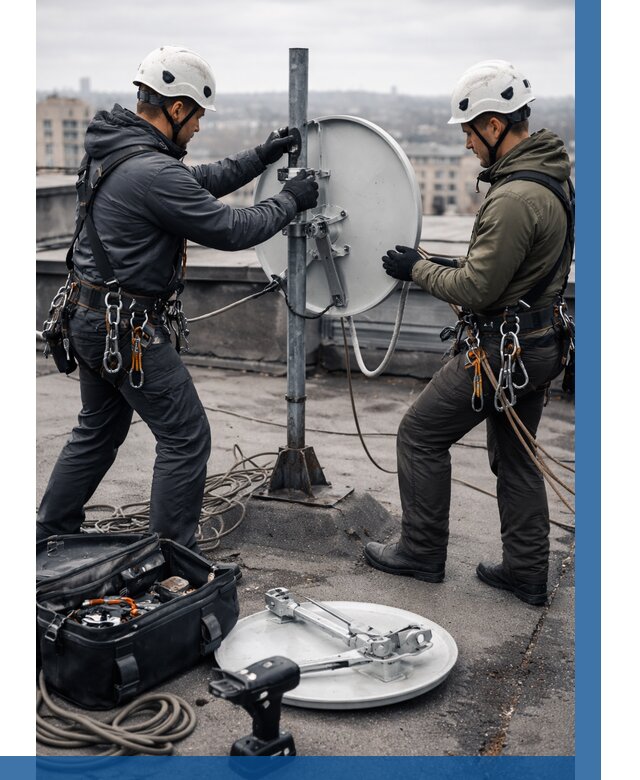 Демонтаж антенн на крыше в Устях-Лабинске от 4597 р. | ВЫСОТНИК-Улб