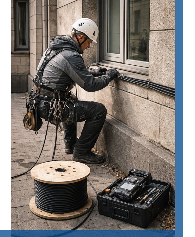 Прокладка оптоволоконного кабеля в Устях-Лабинске от 817 р. | ВЫСОТНИК-Улб