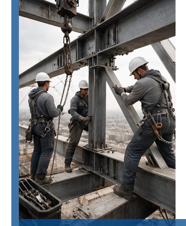 Профессиональный монтаж металлоконструкций на высоте в Устях-Лабинске