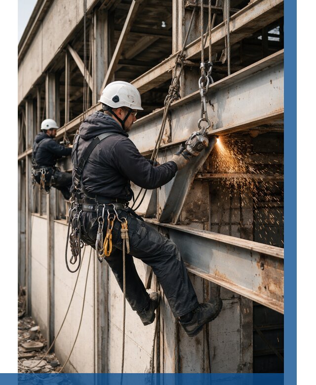 Демонтаж металлоконструкций на высоте в Устях-Лабинске от 6640р. |ВЫСОТНИК-Улб