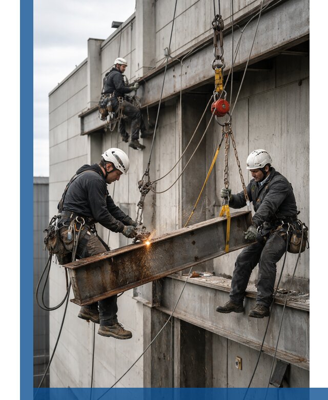 Демонтаж металлоконструкций на высоте в Устях-Лабинске под ключ