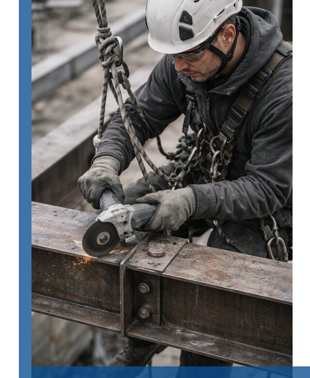 Резка металла на высоте в Устях-Лабинске для зданий и конструкций