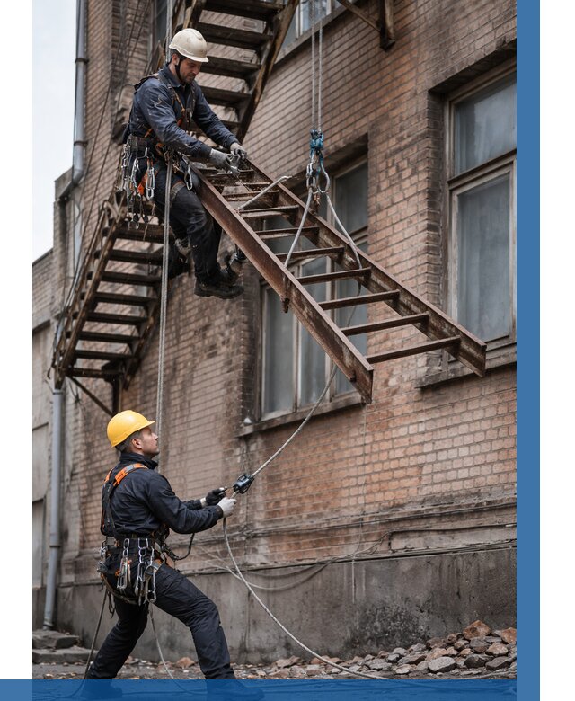 Демонтаж пожарной лестницы в Устях-Лабинске от 12259 р. | ВЫСОТНИК-Улб