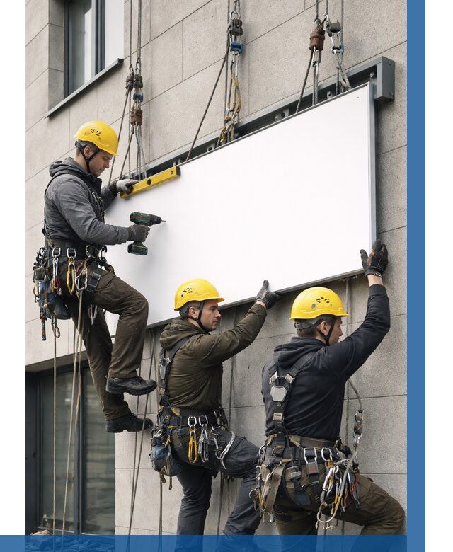 Монтаж рекламной вывески в Устях-Лабинске от 8173 р. | ВЫСОТНИК-Улб