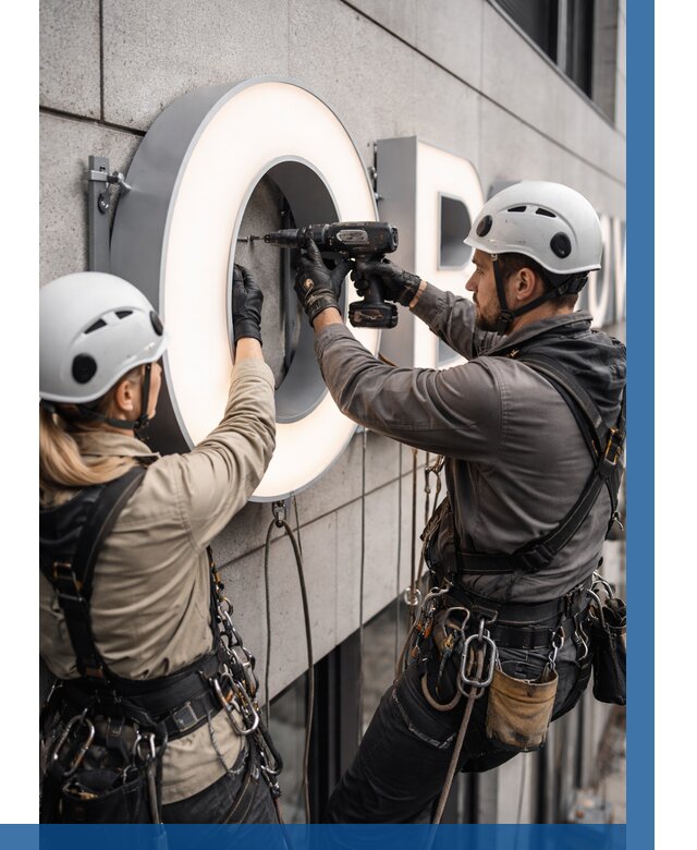 Монтаж световых букв в Устях-Лабинске от 3065 р. под ключ ВЫСОТНИК-Улб