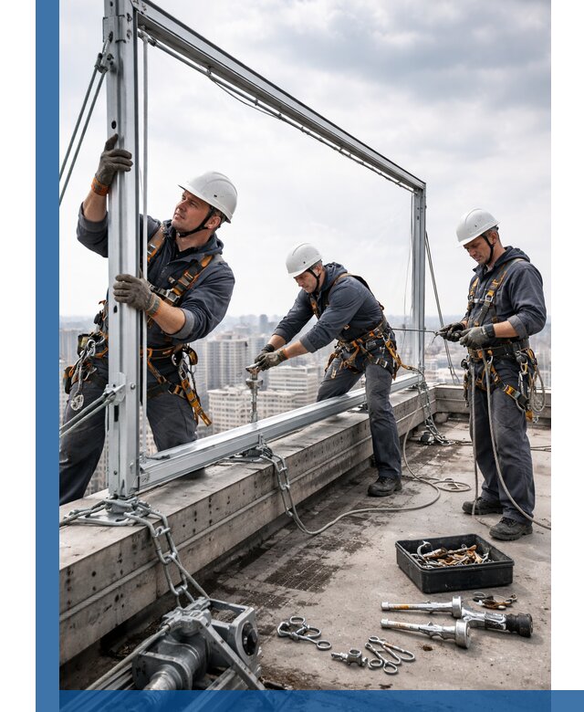 Монтаж крышных рекламных конструкций под ключ в Устях-Лабинске