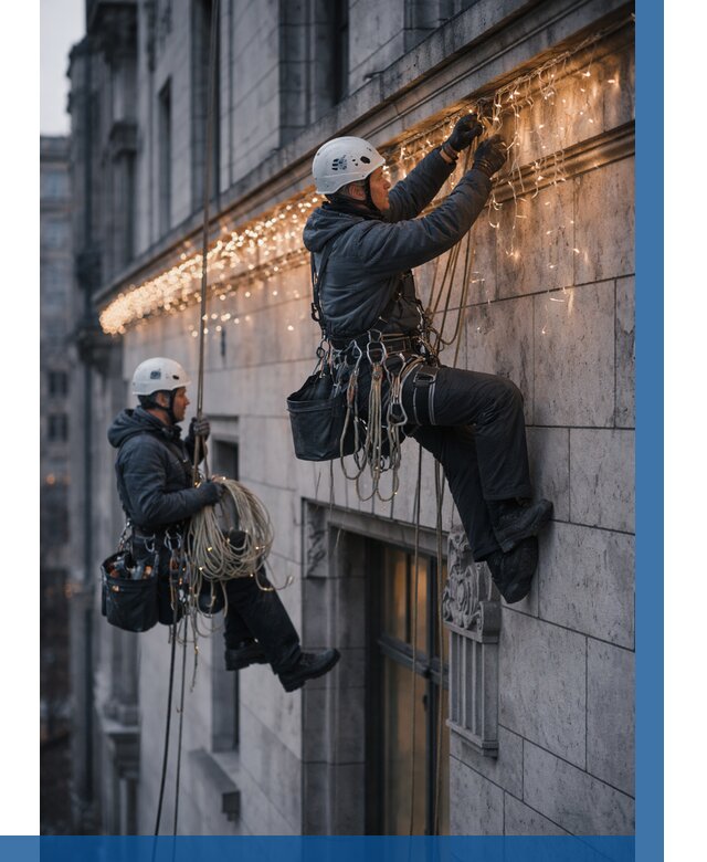 Монтаж новогодней иллюминации в Устях-Лабинске от 8684 р. | ВЫСОТНИК-Улб