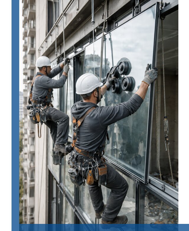 Витражное остекление фасадов и лоджий в Устях-Лабинске под ключ