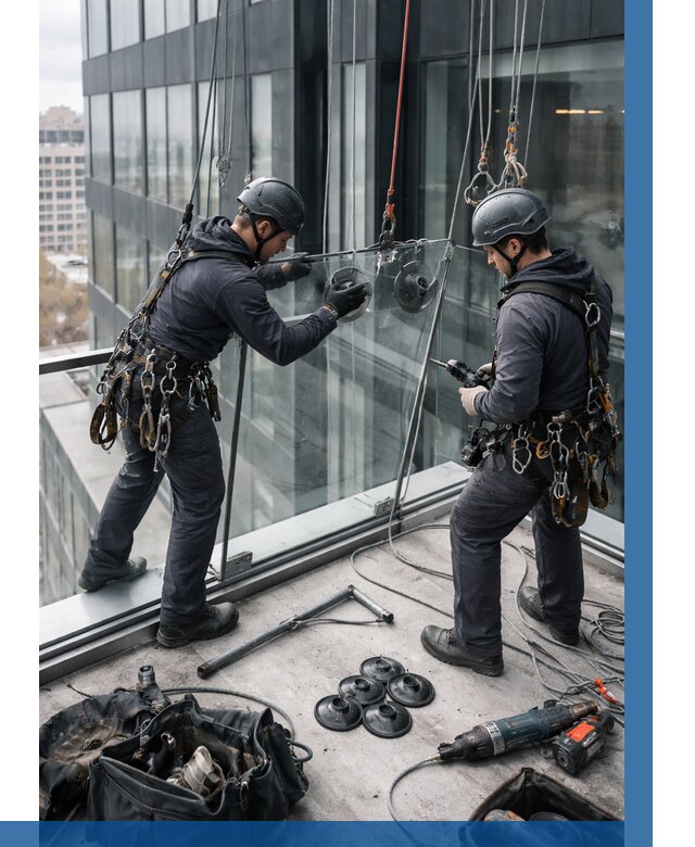 Монтаж стеклянных ограждений в Устях-Лабинске от 2554 р. | ВЫСОТНИК-Улб